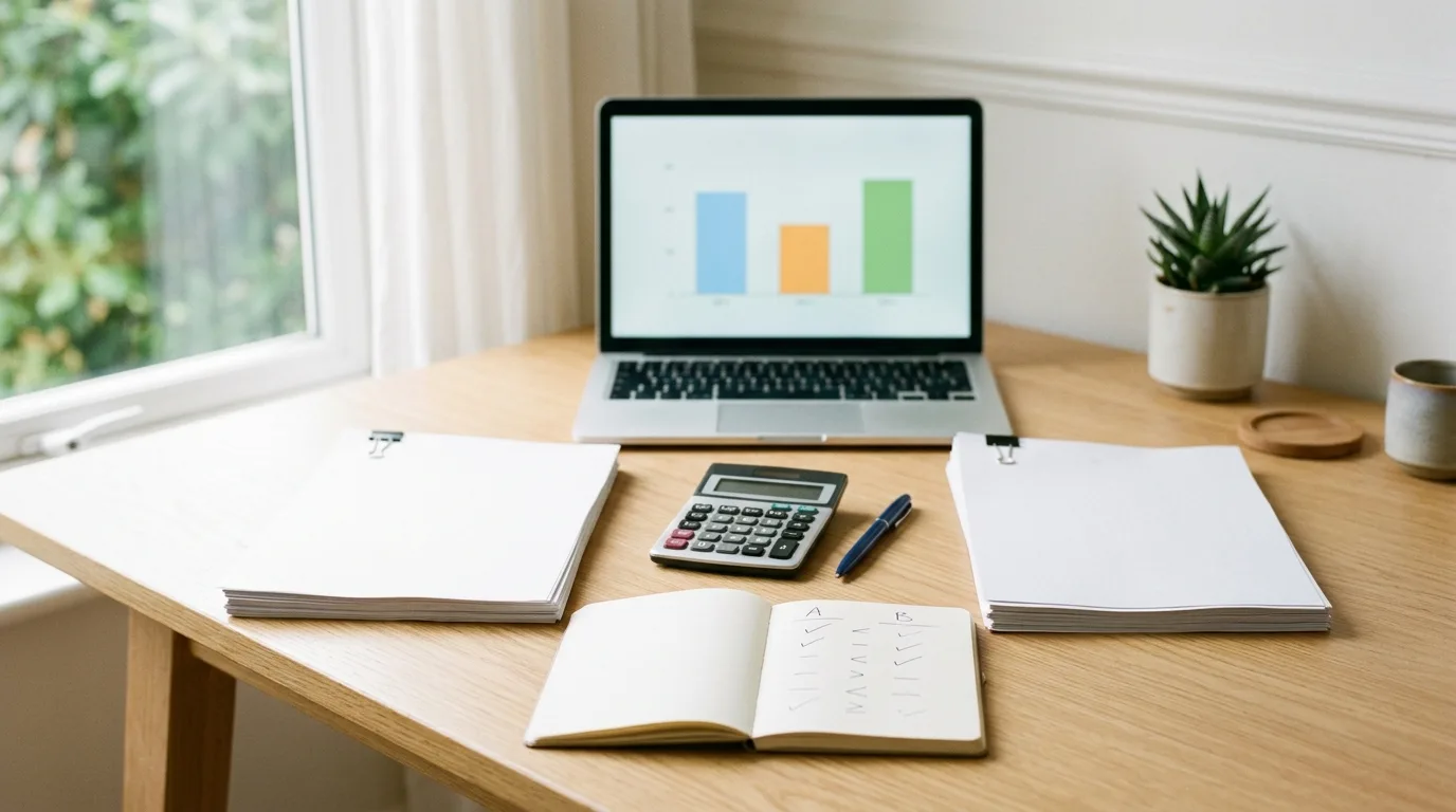 NHS pay and private healthcare rates compared side by side on a tidy desk.
